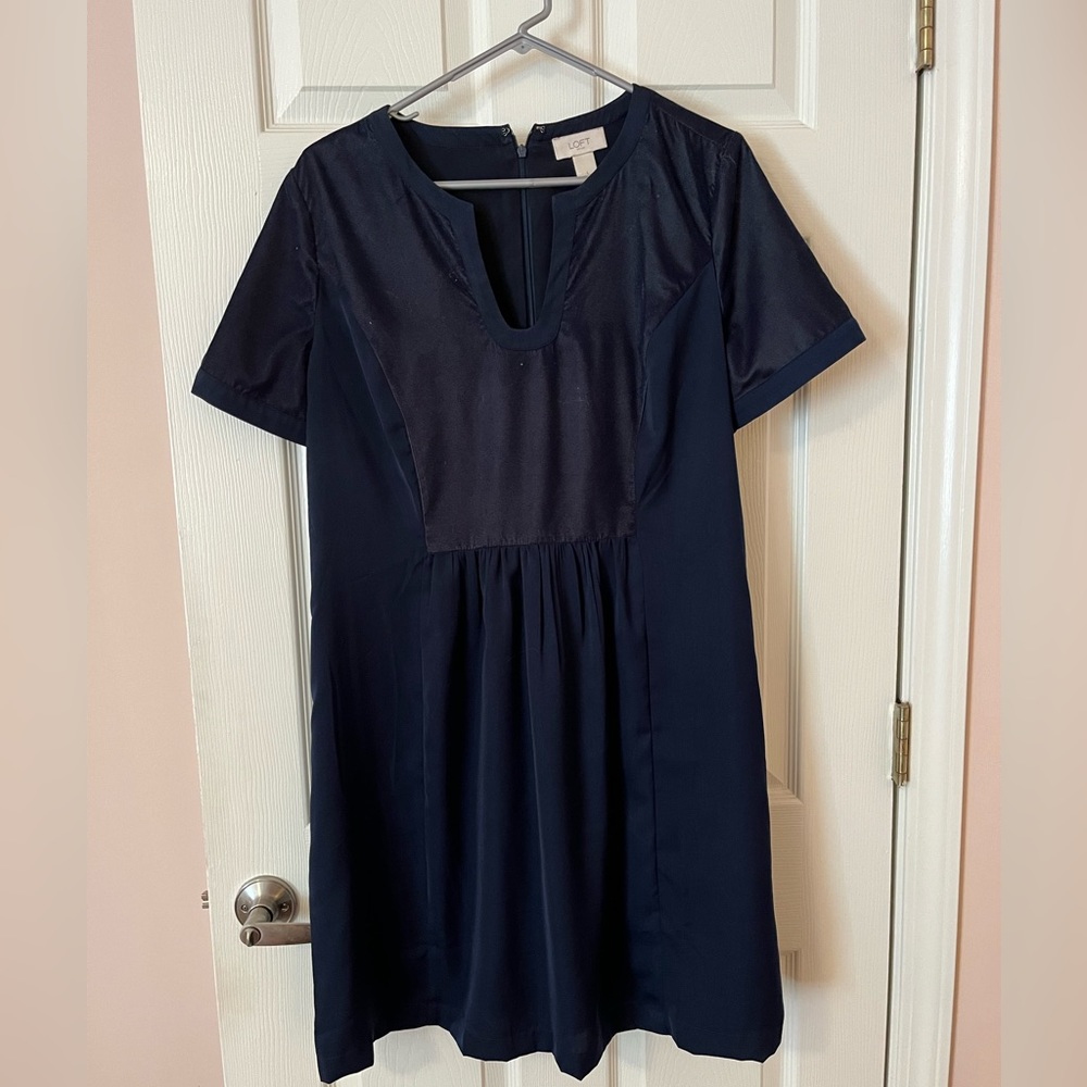 Loft Navy Blue Dress - L